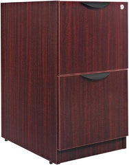ALERA - 15-5/8" Wide x 28-1/2" High x 28-1/2" Deep, 2 Drawer Full Pedestal - Woodgrain Laminate, Mahogany - Apex Tool & Supply