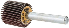 DeWALT - 3/4" Diam x 3/4" Face Width, Medium Aluminum Oxide Coated Mounted Flap Wheel - 1/4" Shank Mount, 60 Grit, Cloth Backing, 25,000 Max RPM - Apex Tool & Supply