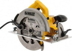 DeWALT - 15 Amps, 7-1/4" Blade Diam, 5,200 RPM, Electric Circular Saw - 120 Volts, 5/8" Arbor Hole, Right Blade - Apex Tool & Supply