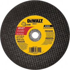 DeWALT - 7" 24 Grit Aluminum Oxide Cutoff Wheel - 1/8" Thick, 5/8" Arbor, 8,700 Max RPM, Use with Angle Grinders - Apex Tool & Supply