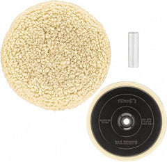 DeWALT - 7" Diam Cotton Blend Buffing & Backing Pad - Threaded Arbor Attachment - Apex Tool & Supply