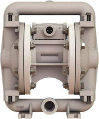 Versa-Matic - 1/2" NPT, Air Operated Diaphragm Pump - PTFE Diaphragm, Stainless Steel Housing - Apex Tool & Supply