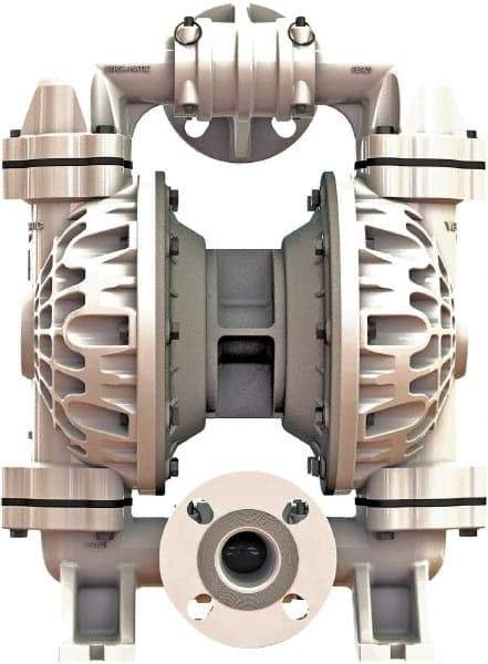 Versa-Matic - 1-1/4 \x96 1-1/2 NPT, Air Operated Diaphragm Pump - Santoprene Diaphragm, Polypropylene Housing - Apex Tool & Supply