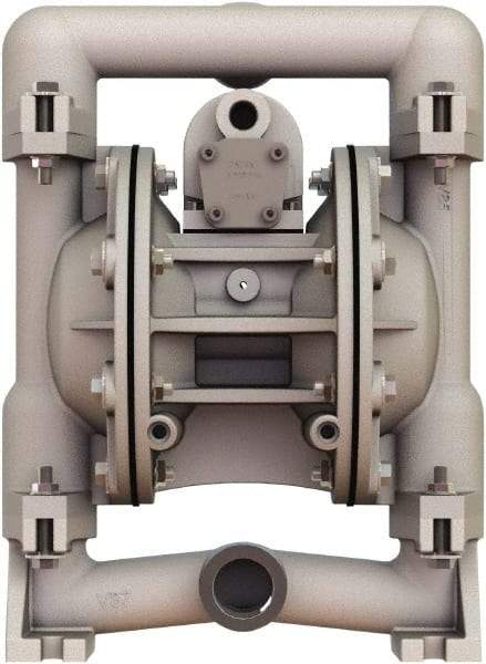 Versa-Matic - 1" NPT, Air Operated Diaphragm Pump - PTFE Diaphragm, Aluminum Housing - Apex Tool & Supply