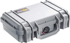 Pelican Products, Inc. - 8-11/32" Wide x 3-25/32" High, Clamshell Hard Case - Silver, Polyethylene - Apex Tool & Supply
