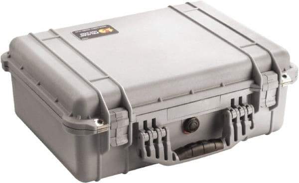 Pelican Products, Inc. - 15-49/64" Wide x 7-13/32" High, Clamshell Hard Case - Silver, Polyethylene - Apex Tool & Supply