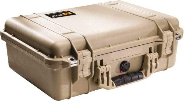 Pelican Products, Inc. - 14-1/16" Wide x 6-15/16" High, Clamshell Hard Case - Tan, Polyethylene - Apex Tool & Supply