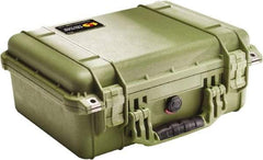 Pelican Products, Inc. - 13" Wide x 6-53/64" High, Clamshell Hard Case - Olive, Polyethylene - Apex Tool & Supply