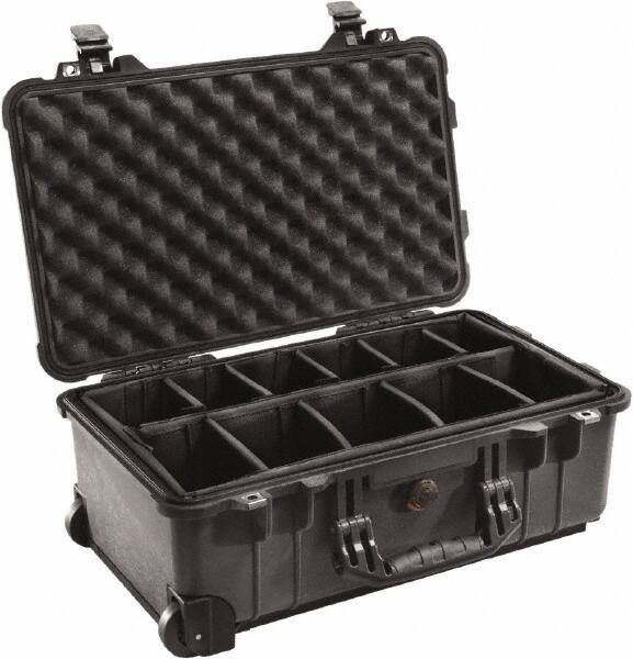 Pelican Products, Inc. - 13-13/16" Wide x 9" High, Clamshell Hard Case - Black, Polyethylene - Apex Tool & Supply