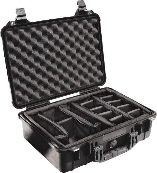 Pelican Products, Inc. - 14-1/16" Wide x 6-15/16" High, Clamshell Hard Case - Black, Polyethylene - Apex Tool & Supply