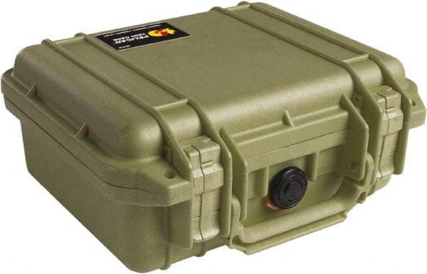 Pelican Products, Inc. - 9-11/16" Wide x 4-7/8" High, Clamshell Hard Case - Olive, Polyethylene - Apex Tool & Supply