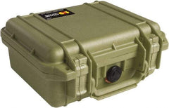 Pelican Products, Inc. - 9-11/16" Wide x 4-7/8" High, Clamshell Hard Case - Olive, Polyethylene - Apex Tool & Supply