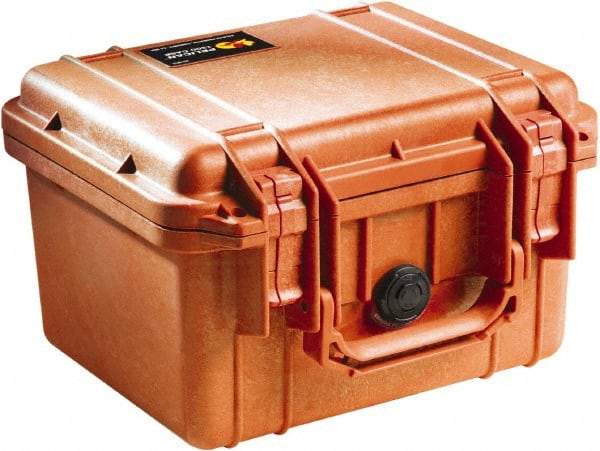 Pelican Products, Inc. - 9-11/16" Wide x 6-7/8" High, Clamshell Hard Case - Orange, Polyethylene - Apex Tool & Supply