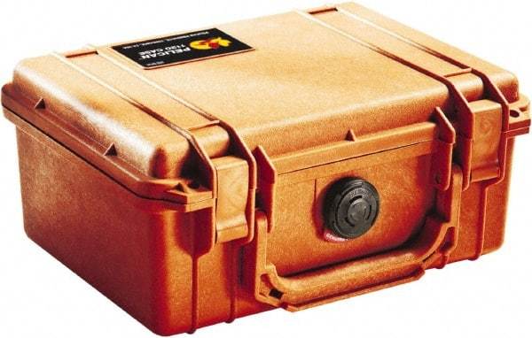 Pelican Products, Inc. - 7-51/64" Wide x 4-19/64" High, Clamshell Hard Case - Orange, Polyethylene - Apex Tool & Supply