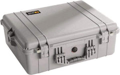 Pelican Products, Inc. - 19-23/64" Wide x 8-51/64" High, Clamshell Hard Case - Silver, Polyethylene - Apex Tool & Supply