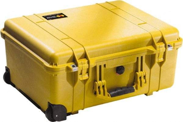 Pelican Products, Inc. - 17-59/64" Wide x 10-27/64" High, Clamshell Hard Case - Yellow, Polyethylene - Apex Tool & Supply
