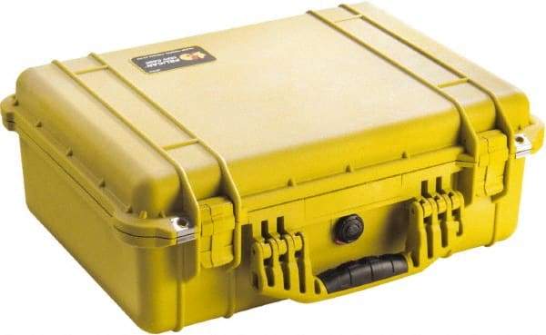 Pelican Products, Inc. - 15-49/64" Wide x 7-13/32" High, Clamshell Hard Case - Yellow, Polyethylene - Apex Tool & Supply