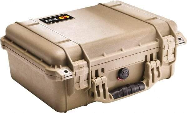 Pelican Products, Inc. - 13" Wide x 6-53/64" High, Clamshell Hard Case - Tan, Polyethylene - Apex Tool & Supply