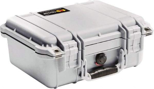 Pelican Products, Inc. - 11-5/8" Wide x 6" High, Clamshell Hard Case - Silver, Polyethylene - Apex Tool & Supply