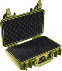 Pelican Products, Inc. - 8-11/32" Wide x 3-25/32" High, Clamshell Hard Case - Olive, Polyethylene - Apex Tool & Supply