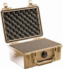 Pelican Products, Inc. - 7-51/64" Wide x 4-19/64" High, Clamshell Hard Case - Tan, Polyethylene - Apex Tool & Supply