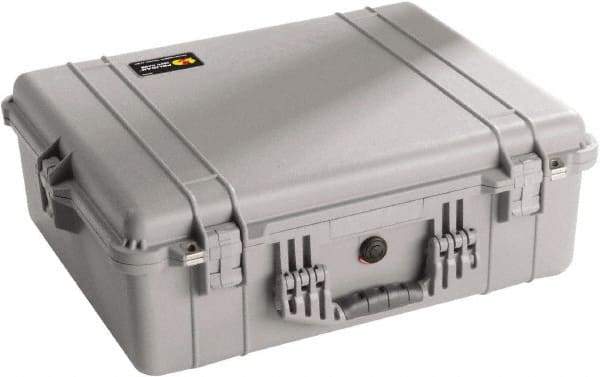 Pelican Products, Inc. - 19-23/64" Wide x 8-51/64" High, Clamshell Hard Case - Silver, Polyethylene - Apex Tool & Supply