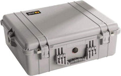 Pelican Products, Inc. - 19-23/64" Wide x 8-51/64" High, Clamshell Hard Case - Silver, Polyethylene - Apex Tool & Supply