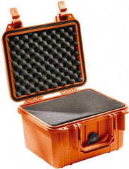 Pelican Products, Inc. - 9-11/16" Wide x 6-7/8" High, Clamshell Hard Case - Orange, Polyethylene - Apex Tool & Supply