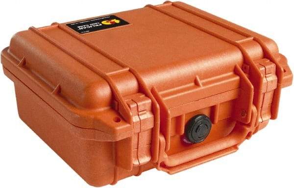 Pelican Products, Inc. - 9-11/16" Wide x 4-7/8" High, Clamshell Hard Case - Orange, Polyethylene - Apex Tool & Supply