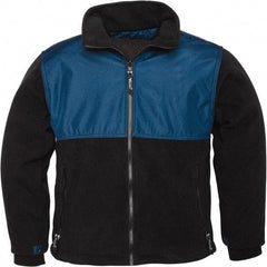Viking - Size 3XL Cold Weather Jacket - Black, Navy, Polyester & PVC & Fleece, Zipper Closure, 55" Chest - Apex Tool & Supply