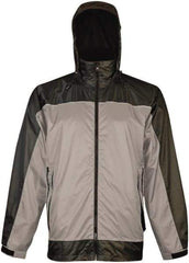 Viking - Size XL, Gray & Charcoal, Rain, Wind Resistant Rain Jacket - 47" Chest, 3 Pockets, Attached Hood - Apex Tool & Supply