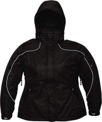 Viking - Size L, Black, Rain, Wind Resistant Jacket - 43" Chest, 4 Pockets, Detachable Hood - Apex Tool & Supply