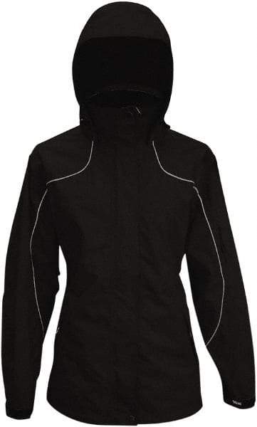 Viking - Size 2XL, Black, Rain, Wind Resistant Jacket - 51" Chest, 4 Pockets, Detachable Hood - Apex Tool & Supply