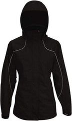 Viking - Size S, Black, Rain, Wind Resistant Jacket - 37" Chest, 4 Pockets, Detachable Hood - Apex Tool & Supply