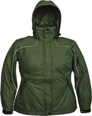 Viking - Size XL, Green, Rain, Wind Resistant Jacket - 47" Chest, 4 Pockets, Detachable Hood - Apex Tool & Supply