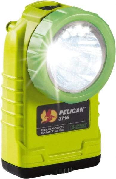Pelican Products, Inc. - White LED Bulb, 233 Lumens, Right Angle Flashlight - Yellow Plastic Body, 4 AA Alkaline Batteries Not Included - Apex Tool & Supply