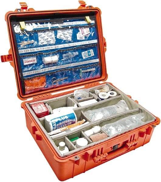 Pelican Products, Inc. - 19-23/64" Wide x 8-51/64" High, Clamshell Hard Case - Orange, Polypropylene - Apex Tool & Supply