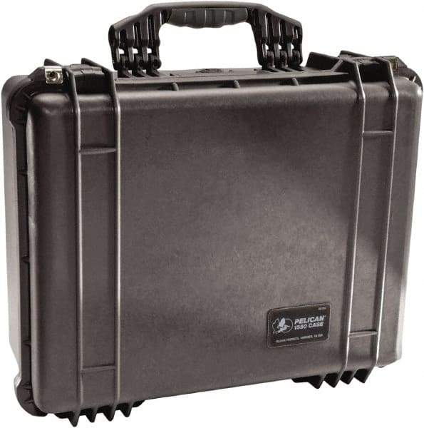 Pelican Products, Inc. - 17-13/64" Wide x 8-13/32" High, Clamshell Hard Case - Black, Polypropylene - Apex Tool & Supply