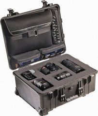 Pelican Products, Inc. - 17-59/64" Wide x 10-27/64" High, Clamshell Hard Case - Black, Polypropylene - Apex Tool & Supply