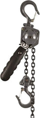 Jet - 500 Lb Lifting Capacity, 5' Lift Height, Puller Hoist - Made from Chain, 60 Lb Avg Pull to Lift Rated Load - Apex Tool & Supply