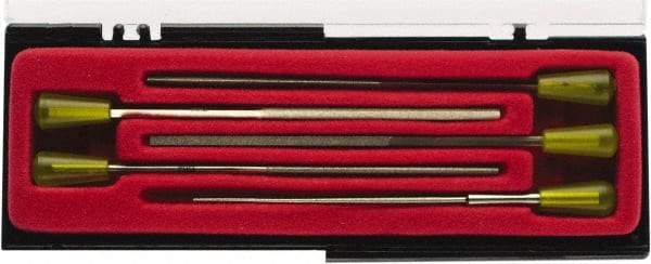 Value Collection - 3 Piece Diamond Pattern File Set - Set Includes Comprise, Square, Half Round, Round - Apex Tool & Supply