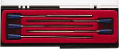 Value Collection - 5 Piece Diamond Pattern File Set - Set Includes Comprise, Square, Half Round, Round - Apex Tool & Supply