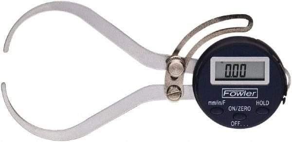 Fowler - 0 to 150mm Range, 0.3mm Resolution, Electronic Caliper - Steel with 1.56" Steel Jaws, 0.3mm Accuracy - Apex Tool & Supply