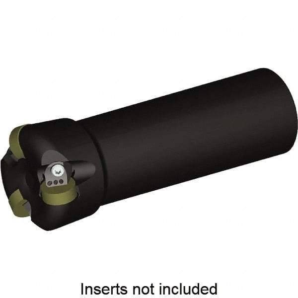 Kennametal - 1.075" Cutting Diam, 32mm Shank Diam, Straight Shank Indexable Copy End Mill - 3 Inserts, RNGN120400 Insert, KCRA40Z03A32RN12 Toolholder, Steel - Apex Tool & Supply