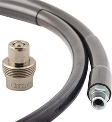 Value Collection - 3/8" Inside Diam x 3/8 NPT 6' Hydraulic Pump Hose - 10,000 psi, 59755199 Opposite End, Rubber - Apex Tool & Supply