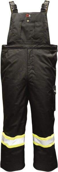 Viking - Size M, Black, Flame Resistant/Retardant, Rain, Cold Weather Bib Overall - No Pockets - Apex Tool & Supply