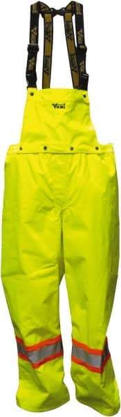 Viking - Size S, High Visibility Lime, Rain, Cold Weather Bib Overall - No Pockets - Apex Tool & Supply