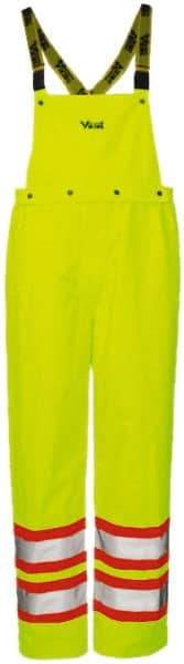 Viking - Size 3XL, High Visibility Yellow, Rain, Wind Resistant Bib Overall - No Pockets - Apex Tool & Supply