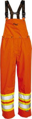 Viking - Size 3XL, High Visibility Orange, Rain, Wind Resistant Bib Overall - No Pockets - Apex Tool & Supply