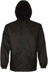 Viking - Size 3XL, Black, Rain, Wind Resistant Jacket - 55" Chest, 2 Pockets, Attached Hood - Apex Tool & Supply